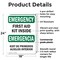 Signmission First Aid Kit Inside Bilingual, 18 in W x Rectangle, Plastic OS-2PACK-EM-P-1824-L-10321 - alternate 7